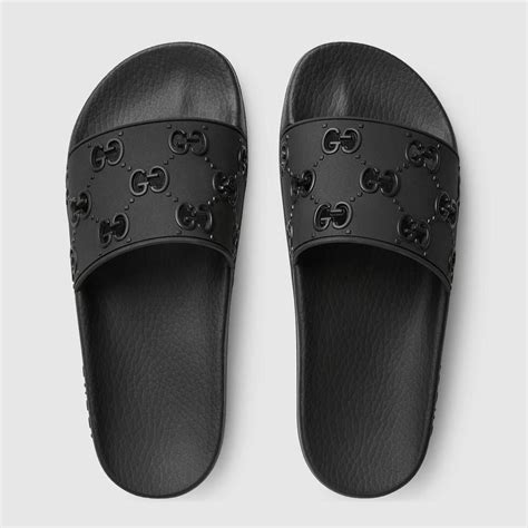 gucci gg black slides|gucci women's slides clearance sale.